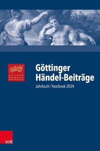 Abbildung von: Göttinger Händel-Beiträge, Band 25 - Vandenhoeck & Ruprecht