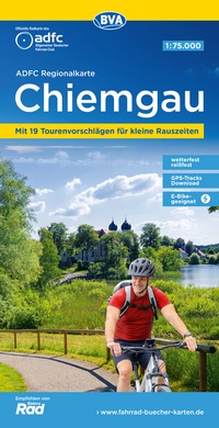 Abbildung von: ADFC-Regionalkarte Chiemgau 1:75.000, mit Tagestourenvorschlägen, reiß- und wetterfest, E-Bike-geeignet, GPS-Tracks Download - BVA BikeMedia