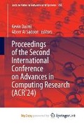 Cover: Proceedings of the Second International Conference on Advances in Computing Research (ACR'24) - Springer