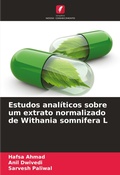 Cover: Estudos analiticos sobre um extrato normalizado de Withania somnifera L - Edicoes Nosso Conhecimento
