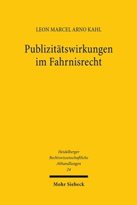 Abbildung von: Publizitätswirkungen im Fahrnisrecht - Mohr Siebeck