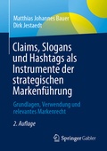 Cover: Claims, Slogans und Hashtags als Instrumente der strategischen Markenf&uuml;hrung - Springer Gabler