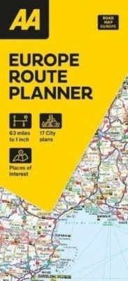 Enlarge image Cover: AA European Route Planner Map - Automobile Association