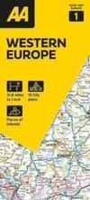 Cover: AA Road Map Western Europe - Automobile Association