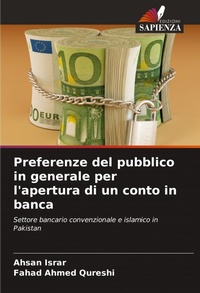Abbildung von: Preferenze del pubblico in generale per l'apertura di un conto in banca - Edizioni Sapienza