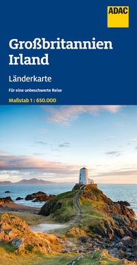 Abbildung von: ADAC Länderkarte Großbritannien, Irland 1:650.000 - ADAC Kartografie ein Imprint von MAIRDUMONT