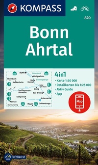 Abbildung von: KOMPASS Wanderkarte 820 Bonn, Ahrtal 1:50.000 - KOMPASS-Karten