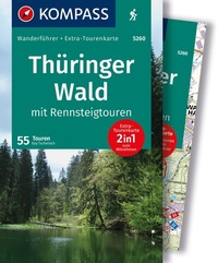 Abbildung von: KOMPASS Wanderführer Thüringer Wald mit Rennsteigtouren, 55 Touren mit Extra-Tourenkarte - KOMPASS-Karten