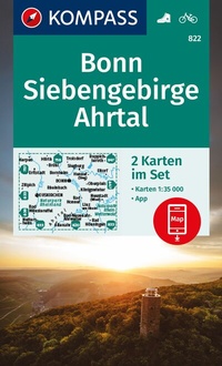 Abbildung von: KOMPASS Wanderkarten-Set 822 Bonn, Siebengebirge, Ahrtal (2 Karten) 1:35.000 - KOMPASS-Karten
