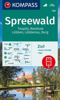 Abbildung von: KOMPASS Wanderkarte 748 Spreewald, Teupitz, Beeskow, Lübben, Lübbenau, Burg 1:50.000 - KOMPASS-Karten