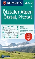 Cover: KOMPASS Wanderkarte 43 &Ouml;tztaler Alpen, &Ouml;tztal, Pitztal 1:50.000 - KOMPASS-Karten