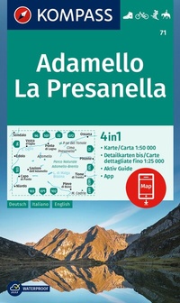 Abbildung von: KOMPASS Wanderkarte 71 Adamello, La Presanella 1:50.000 - KOMPASS-Karten