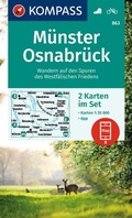 Cover: KOMPASS Wanderkarten-Set 863 M&uuml;nster, Osnabr&uuml;ck (2 Karten) 1:35.000 - KOMPASS-Karten