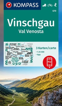 Abbildung von: KOMPASS Wanderkarten-Set 670 Vinschgau / Val Venosta (3 Karten) 1:25.000 - KOMPASS-Karten