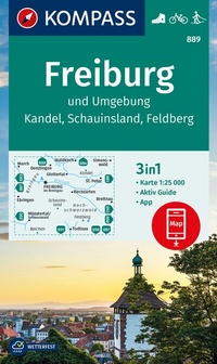 Abbildung von: KOMPASS Wanderkarte 889 Freiburg und Umgebung, Kandel, Schauinsland, Feldberg 1:25.000 - KOMPASS-Karten