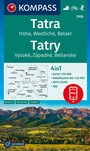 Bild: KOMPASS Wanderkarte 2100 Tatra, Hohe, Westliche, Belaer, Tatry, Vysoké, Západné, Belianske 1:50.000 - KOMPASS-Karten