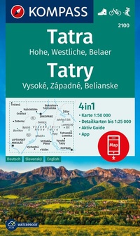 Abbildung von: KOMPASS Wanderkarte 2100 Tatra, Hohe, Westliche, Belaer, Tatry, Vysoké, Západné, Belianske 1:50.000 - KOMPASS-Karten