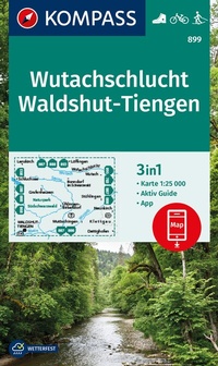 Abbildung von: KOMPASS Wanderkarte 899 Wutachschlucht, Waldshut-Tiengen 1:25.000 - KOMPASS-Karten