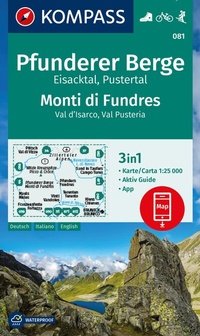 Abbildung von: KOMPASS Wanderkarte 081 Pfunderer Berge/Monti di Fundres 1:25.000 - KOMPASS-Karten