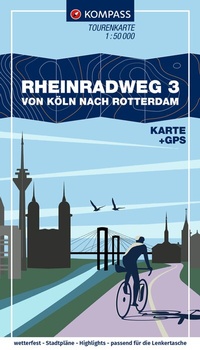 Abbildung von: KOMPASS Fahrrad-Tourenkarte Rheinradweg 3, von Köln nach Rotterdam 1:50.000 - KOMPASS-Karten