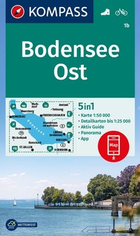Abbildung von: KOMPASS Wanderkarte 1b Bodensee Ost 1:50.000 - KOMPASS-Karten
