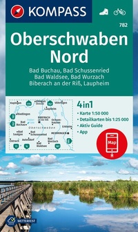 Abbildung von: KOMPASS Wanderkarte 782 Oberschwaben Nord 1:50.000 - KOMPASS-Karten