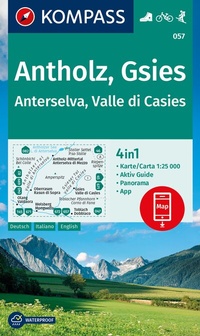 Abbildung von: KOMPASS Wanderkarte 057 Antholz, Gsies, Anterselva, Valle di Casies 1:25.000 - KOMPASS-Karten