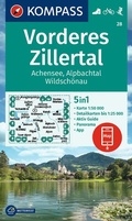 Cover: KOMPASS Wanderkarte 28 Vorderes Zillertal 1:50.000 - KOMPASS-Karten