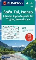 Cover: KOMPASS Wanderkarte 2804 Soca-Tal, Isonzo, Alpi Giulie / Julische Alpen, Triglav, Nova Gorica 1:50.000 - KOMPASS-Karten