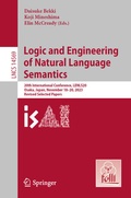 Cover: Logic and Engineering of Natural Language Semantics - Springer