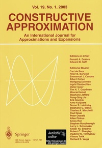 Abbildung von: Constructive Approximation - Springer