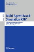 Cover: Multi-Agent-Based Simulation XXIV - Springer