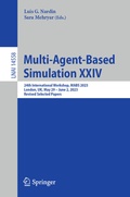 Cover: Multi-Agent-Based Simulation XXIV - Springer