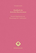 Cover: Handbuch des deutschen Barockromans - Hiersemann, A