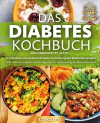 Abbildung von: Das Diabetes Kochbuch für Diabetiker Typ 1 & Typ 2: 123 köstliche und einfache Rezepte zur Senkung des Blutzuckerspiegels (inkl. Nährwertangaben und 28-Tage-Plan zur Verbesserung der Blutzuckerwerte) - Pegoa Global Media / EoB