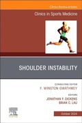 Cover: Shoulder Instability, An Issue of Clinics in Sports Medicine: Volume 43-4 - Churchill Livingstone