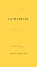 Cover: Lonespeech - Nightboat Books
