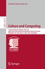 Cover: Culture and Computing - Springer