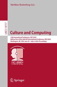 Enlarge image Cover: Culture and Computing - Springer