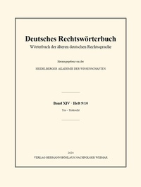 Abbildung von: Deutsches Rechtswörterbuch - J.B. Metzler