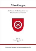 Bild: Mitteilungen des Vereins für die Geschichte und Altertumskunde von Erfurt, Heft 85 - Schmidt, Philipp
