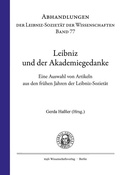 Cover: Leibniz und der Akademiegedanke - trafo Wissenschaftsverlag