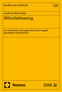Abbildung von: Whistleblowing - Dike Verlag Zürich