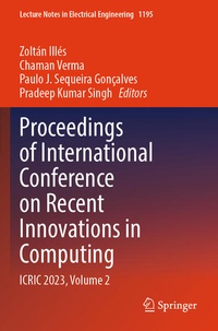 Enlarge image Cover: Proceedings of International Conference on Recent Innovations in Computing - Springer