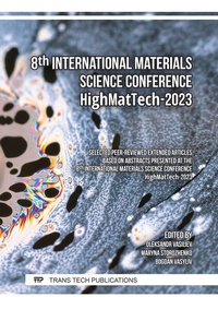 Enlarge image Cover: 8th International Materials Science Conference HighMatTech-2023 - Trans Tech Publications Ltd