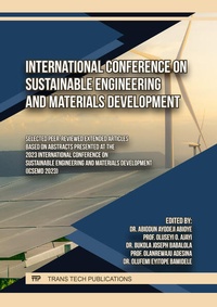 Enlarge image Cover: International Conference on Sustainable Engineering and Materials Development - Trans Tech Publications Ltd