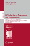 Cover: HCI in Business, Government and Organizations - Springer