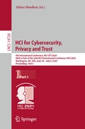 Cover: HCI for Cybersecurity, Privacy and Trust - Springer
