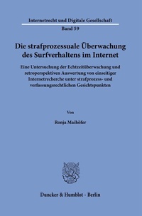 Abbildung von: Die strafprozessuale Überwachung des Surfverhaltens im Internet. - fibre