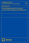 Bild: Nachhaltigkeitsberichterstattung im Licht des Europ&auml;ischen Prim&auml;rrechts - Nomos